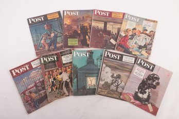 9 Issues 1940 Saturday Evening Post Magazines