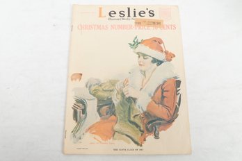 December 1 1917 JAMES MONTGOMERY FLAGG  Cover On Issue Of LESLIES Magazine