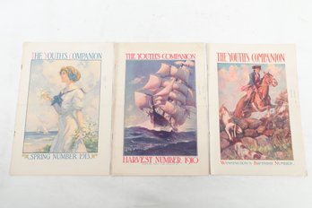 3 THE YOUTH'S COMPANION, WASHINGTON'S BIRTHDAY NUMBER, 1910 & 1913 Issues