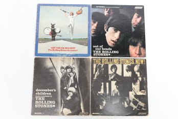 4 Vintage Rolling Stones Albums - Out Of Our Heads- Decembers Children- Rolling Stones Now- Git Yer Ya Yas Out