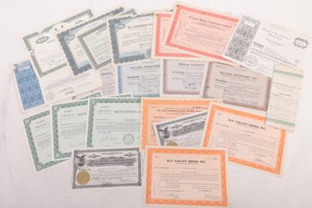 Grouping 1950-70's Stock Certificates