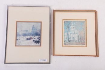 Two Small Childe Hassam Vintage Prints