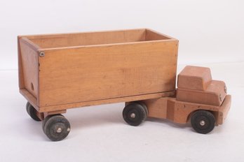 Vintage Community Rifton NY Large 27' Wooden Truck And Trailer Solid Maple