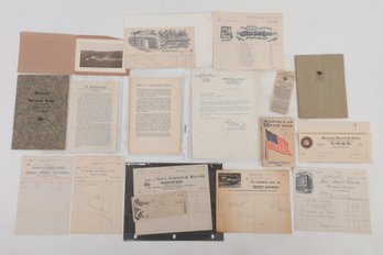Miscellaneous Connecticut Ephemera, Including Signed Lowell  Weiker Letter, Co