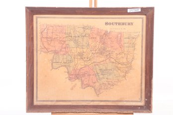 Antique Map Of Southbury Connecticut