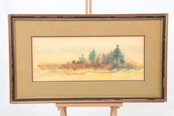 Framed, Artist Signed ABRAMS Watercolor Landscape Painting