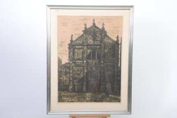 Richard Beer (1928-2017) Etching Venetian Church  Artist Proof Signed In Pencil