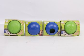 Lot Of 4 Jolly Pets Large Soccer Ball And Jolly Pets Teaser Ball Dog Toy
