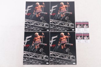 Lot Of 4 Rikishi Signed Color Photograph With JSA CERTS