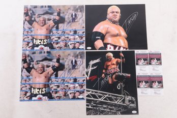 Lot Of 4 Rikishi Signed Color Photograph With JSA CERTS