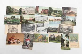 20 Mostly Connecticut Travel Postcards, Many Franked