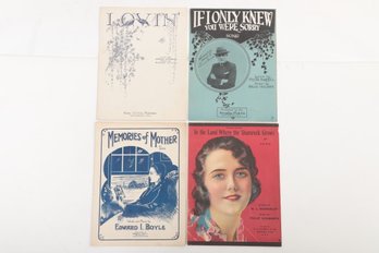 3 Pieces New England Publishers Sheet Music - Waterbury & Hartford CT, Worcester MA, RI