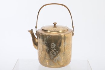 Early 1900 Japanese Brass Tea Pot
