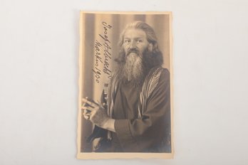 1930 Signed Real Photo Postcard Joseph Albrecht Oberammergue Wood Carver & Actor