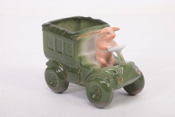 Antique German Faring Pig Driving Antique Car