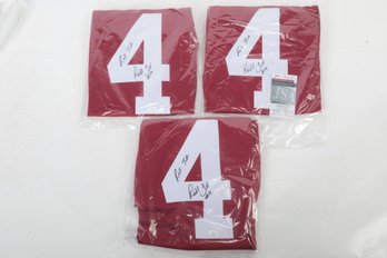 Lot Of 3 Richard Todd Signed Custom Jersey W/Inscription Withe Jsa Cert Sticker