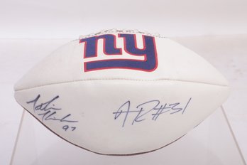 Aaron Ross And MATHIAS KIWANUKA Signed Ny Giants Football