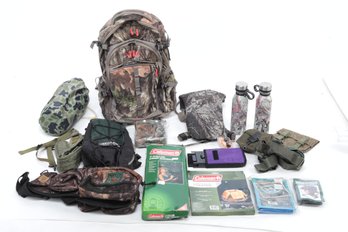 Large 'Camping/Outdoor' Lot: Allen 29.4L Day Pack, Camel Packs, Portable Shower & Other Misc. Items