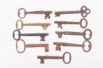 9 Smaller Antique Skeleton Keys