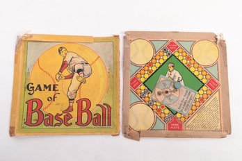 Early Milton Bradley Baseball Game Box With Playing Piece & Spinner
