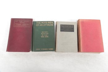 WWI Military Books Including Battlefields & At The Front 4 Hardcover Books