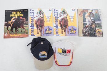 Preakness Souvenir Lot: Programs & 2 Hats