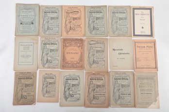 Vintage Music Opera 19th & Early 20th Century Libretti 20 Booklets