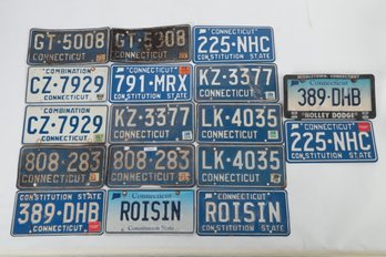 17 Vintage CT License Plates
