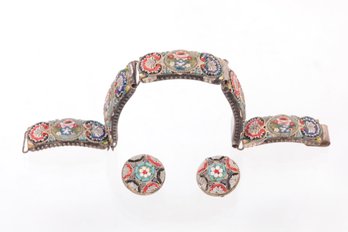 Mosaic Bracelet And Earings Set