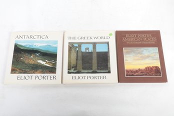3 Eliot Porter Books Including American Places With Text By Stegner
