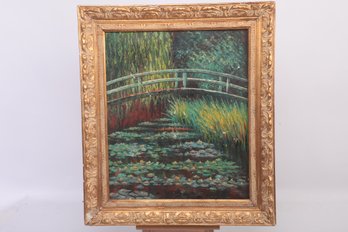 Nice Impressionist Oil Painting On Canvas In Gilded Frame  20 X 24