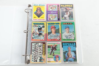 Baseball Card Binder Over 500 Cards- Seaver- Brooks Robinson- Fisk- Puckett- Gwynn