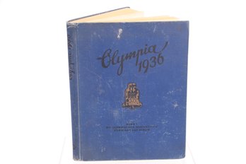 1936  WINTER OLYMPICS , BERLIN , GERMANY , W/ 175 Images Divided Into 4 Image Groups, Bound In Blue Linen.
