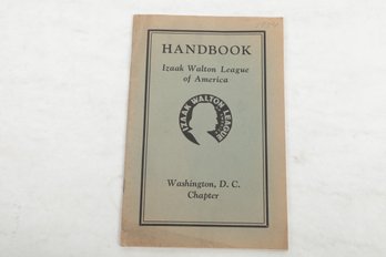 1934 (Angling) HANDBOOK Izaak Walton League Of America  Washington, D. C. Chapter