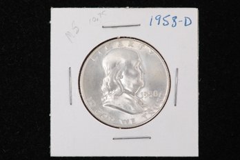 1958-D Franklin Half Dollar - Labeled MS