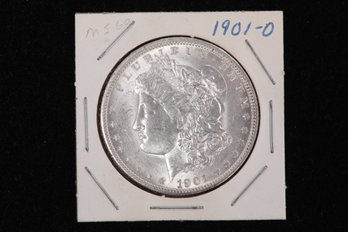 1901-O Morgan Silver Dollar - Labeled MS60