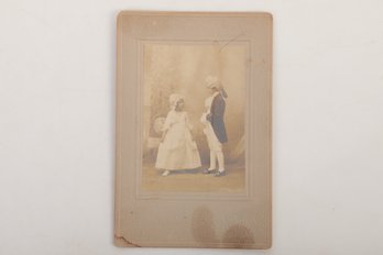 1800's Van Wagner Cabinet Photograph Two Child Actors