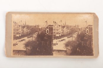 Circa 1889 Stereo View Card Knights Templar Triennial Conclave Grand Encampment