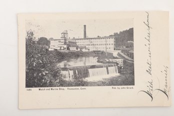 Circa 1906 Postcard - Watch And Marine Shop, Thomaston, Connecticut