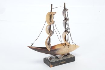 Vintage Italian Bone Ship Model