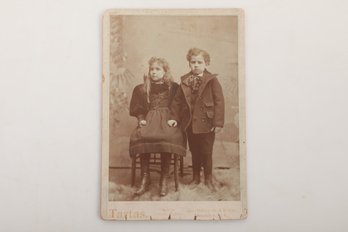 Circa 1870 Album Cabinet Card Of Identical Looking Fraternal Twins