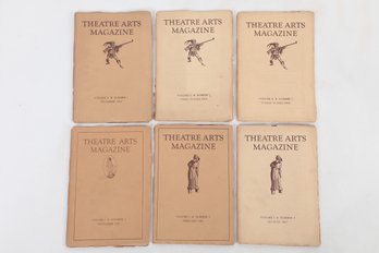 (Theater) Scarce 6 Issues Of Sheldon Cheneys  Theatre Arts Magazines 1916-18, Including Vol. 1, No. 1
