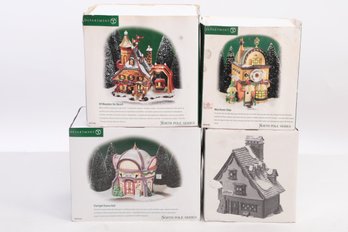 Lot Of 4 Dept 56  North Pole Series #2