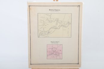 1874 Beers Atlas Map CT: Town Of Middlefield Rock Falls & Baileyville