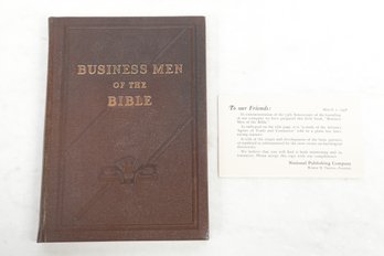 BUSINESS MEN OF THE BIBLE A Study Of The Advance Agents Of Trade And Commerce By JAMES C. MUIR NATIONAL PUBLIS