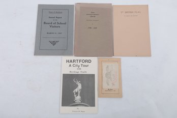 Misc. Historical Connecticut Booklets THE BRITISG FLAG 1889 & New Haven Methodist Episcopal Church Etc