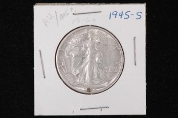 1945-S Walking Liberty Half Dollar - Labeled AU/MS