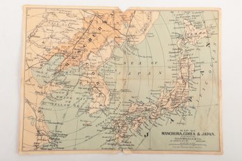 Circa 1904 Geo. H. Walker & Co. Map Of Manchuria, Corea & Japan