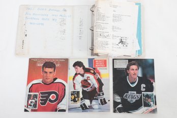 Vintage Hockey Ephemera Including Coaching Binder