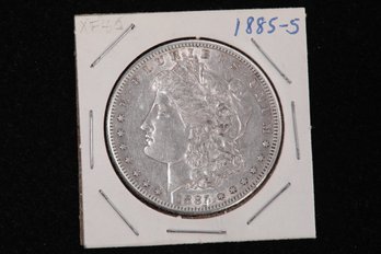 1885-S Morgan Silver Dollar - Labeled XF45